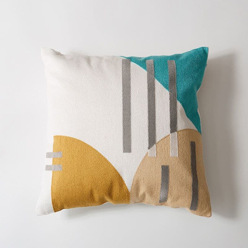 image-Modern Minimalist Cotton Geometric Pillowcase - Nordic 45x45cm