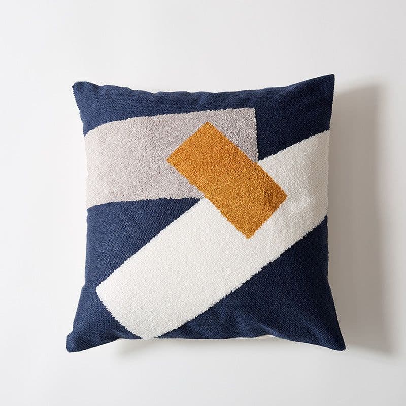 image-Modern Minimalist Cotton Geometric Pillowcase - Nordic 45x45cm