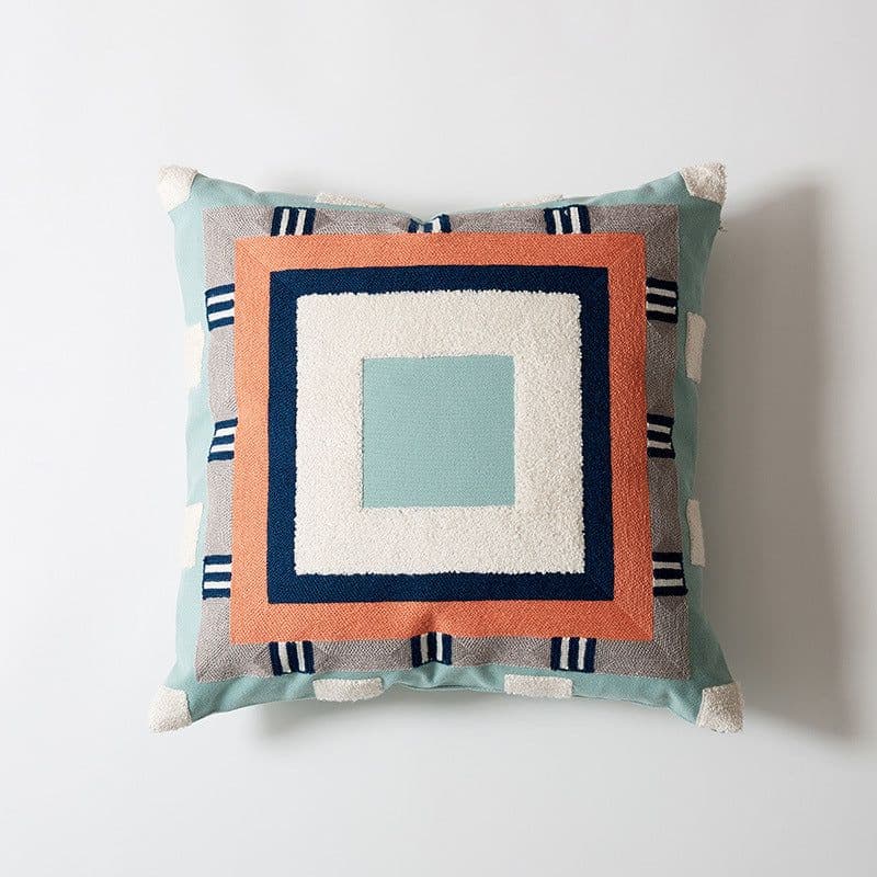 image-Modern Minimalist Cotton Geometric Pillowcase - Nordic 45x45cm