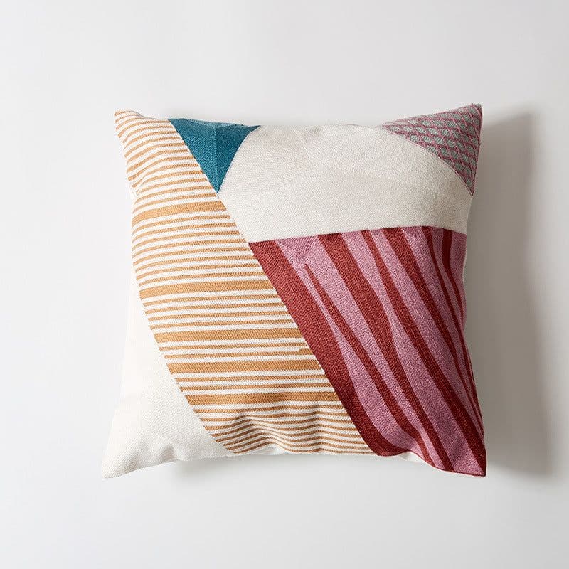 image-Modern Minimalist Cotton Geometric Pillowcase - Nordic 45x45cm