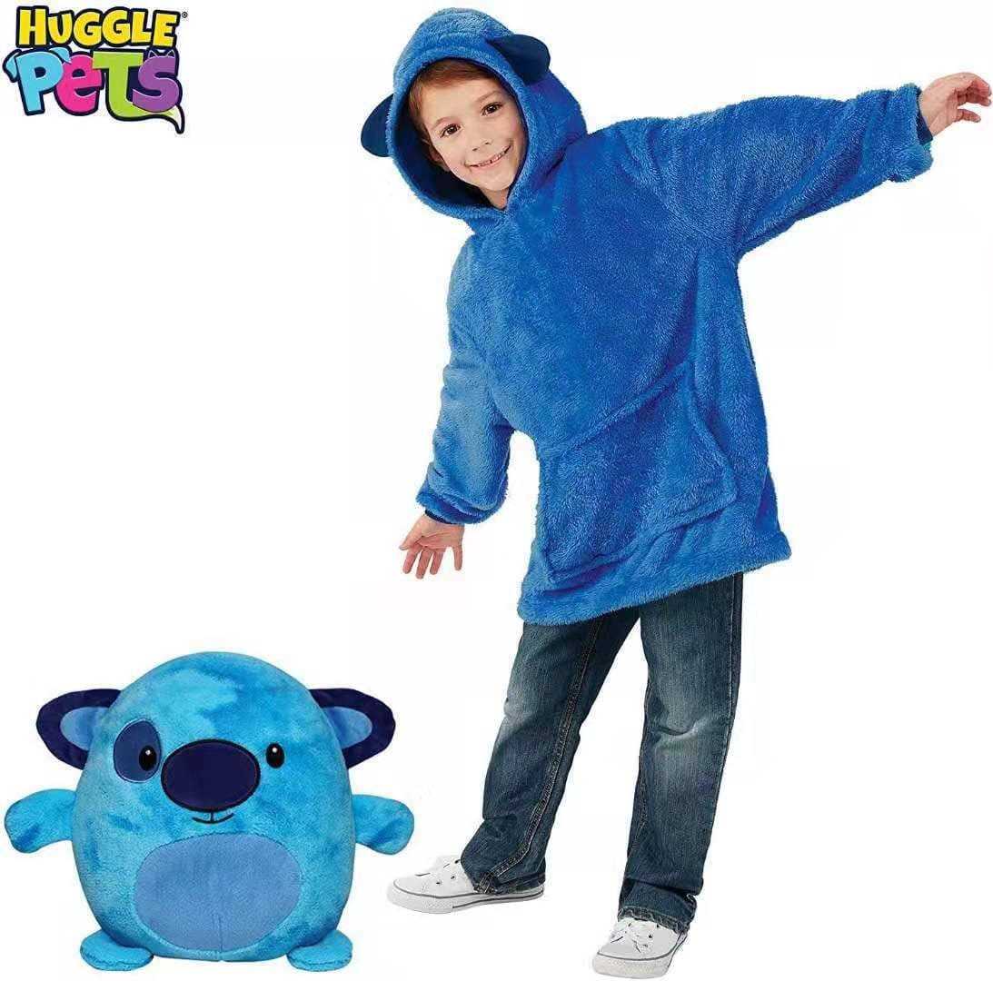 image-Cartoon Fleece Pajamas Kids Unisex 3-8 Years Wine Red