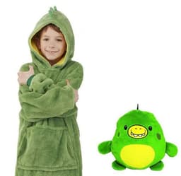 image-Cartoon Fleece Pajamas Kids Unisex 3-8 Years Wine Red