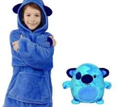 image-Cartoon Fleece Pajamas Kids Unisex 3-8 Years Wine Red