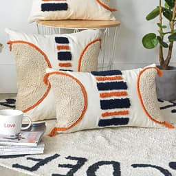 image-Montaigne Tufted Loop Pile Cushion Cover Cotton 30x50cm