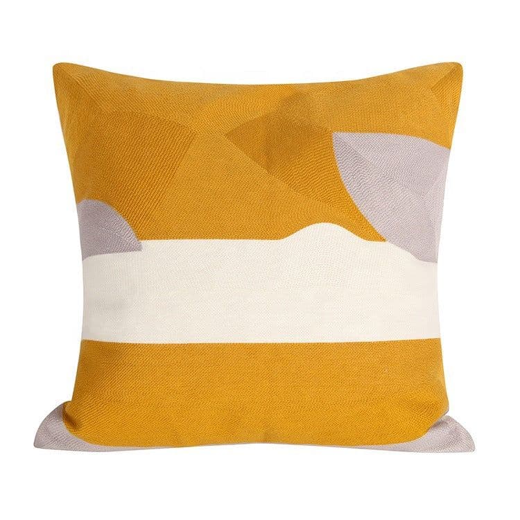 image-Embroidered Pillowcase 45x45cm Modern Simple Style Cushion Cover