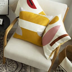 image-Embroidered Pillowcase 45x45cm Modern Simple Style Cushion Cover