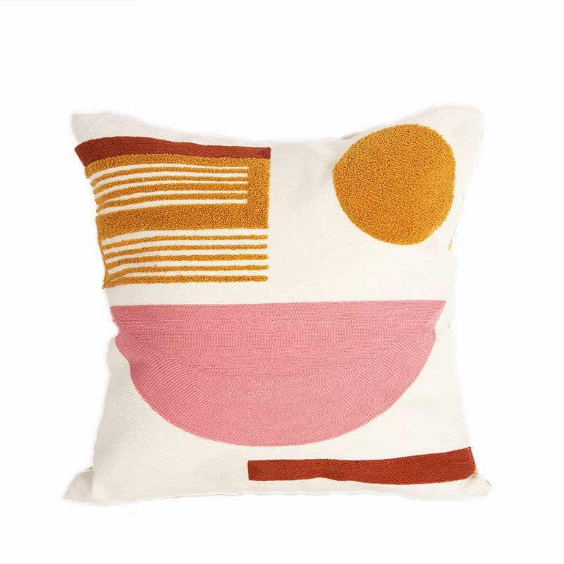 image-Embroidered Pillowcase 45x45cm Modern Simple Style Cushion Cover