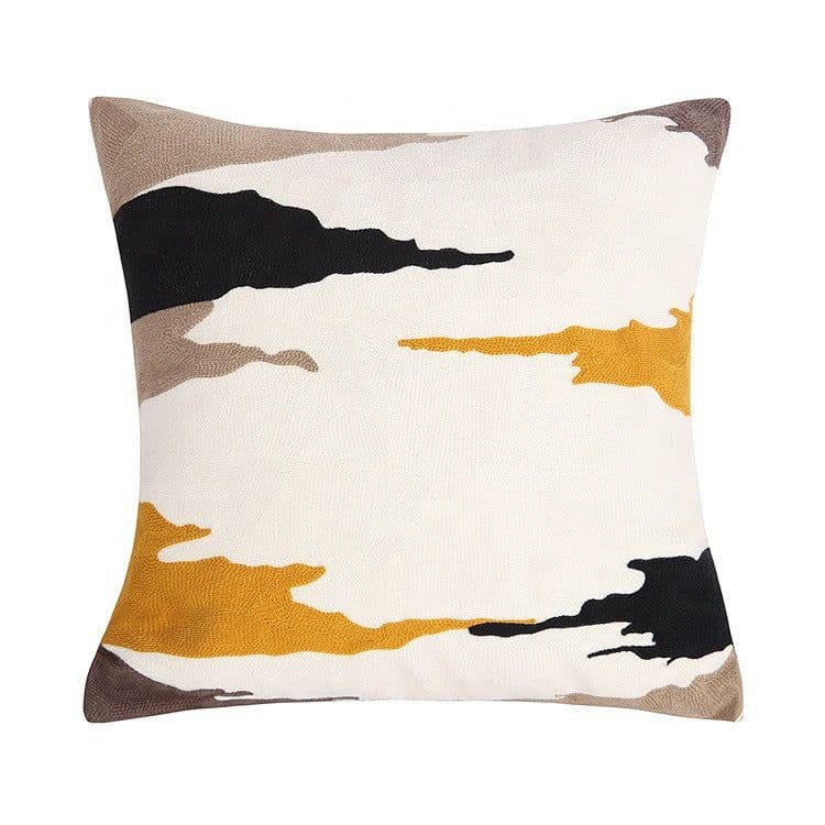 image-Embroidered Pillowcase 45x45cm Modern Simple Style Cushion Cover
