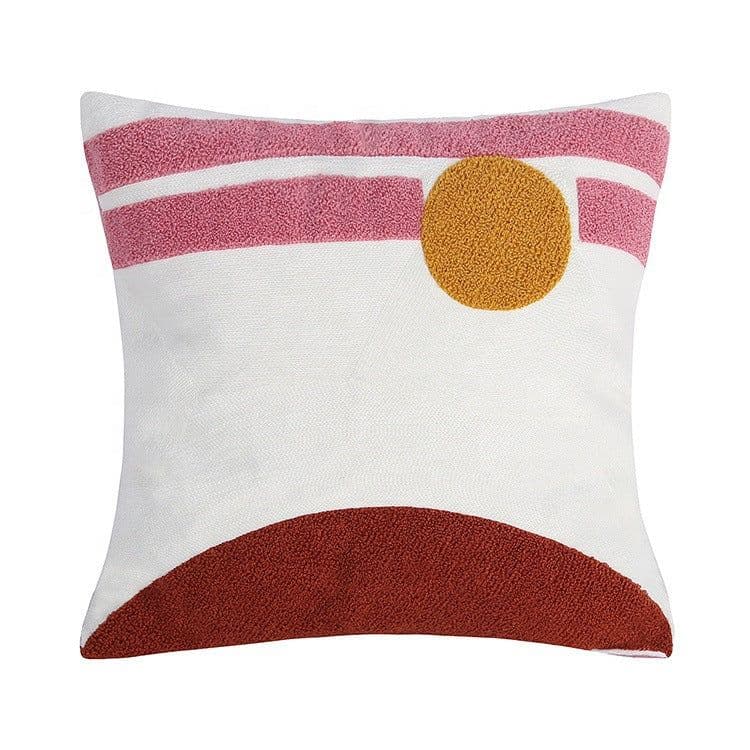 image-Embroidered Pillowcase 45x45cm Modern Simple Style Cushion Cover