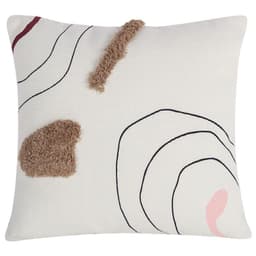 image-Dreams Printed Tufted Cotton Pillowcase Cushion Cover 30x50cm