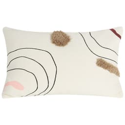 image-Dreams Printed Tufted Cotton Pillowcase Cushion Cover 30x50cm