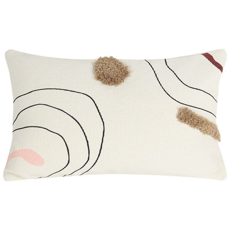 image-Dreams Printed Tufted Cotton Pillowcase Cushion Cover 30x50cm