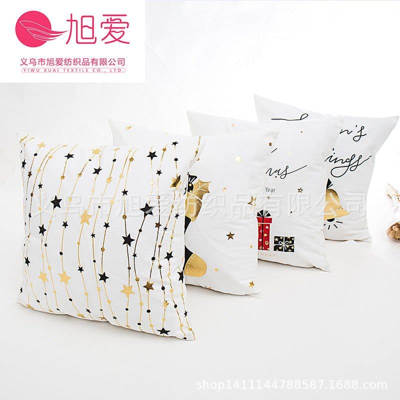 image-Christmas Star Cushion Cover Polyester 45x45cm Modern Simple