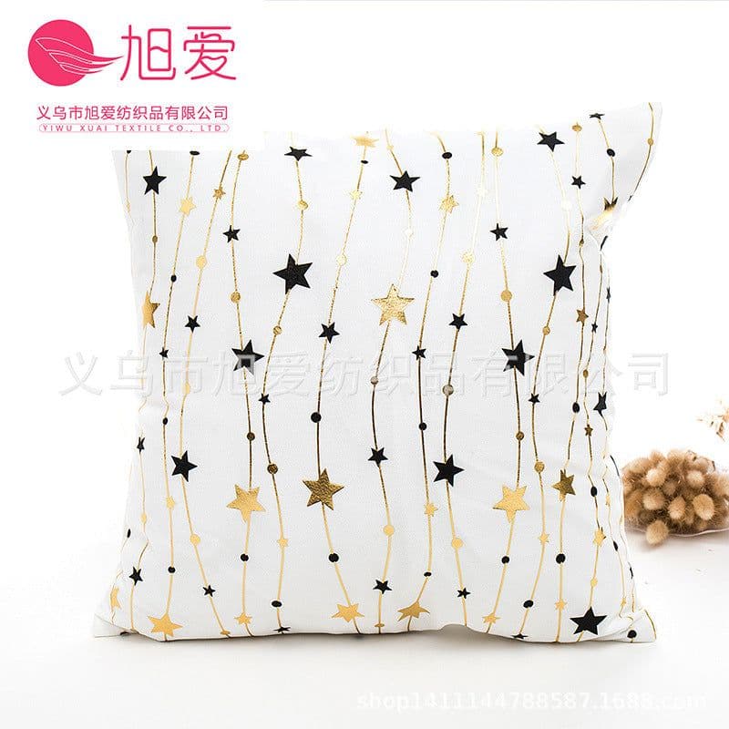 image-Christmas Star Cushion Cover Polyester 45x45cm Modern Simple