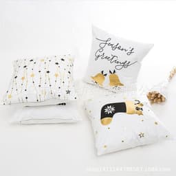 image-Christmas Star Cushion Cover Polyester 45x45cm Modern Simple