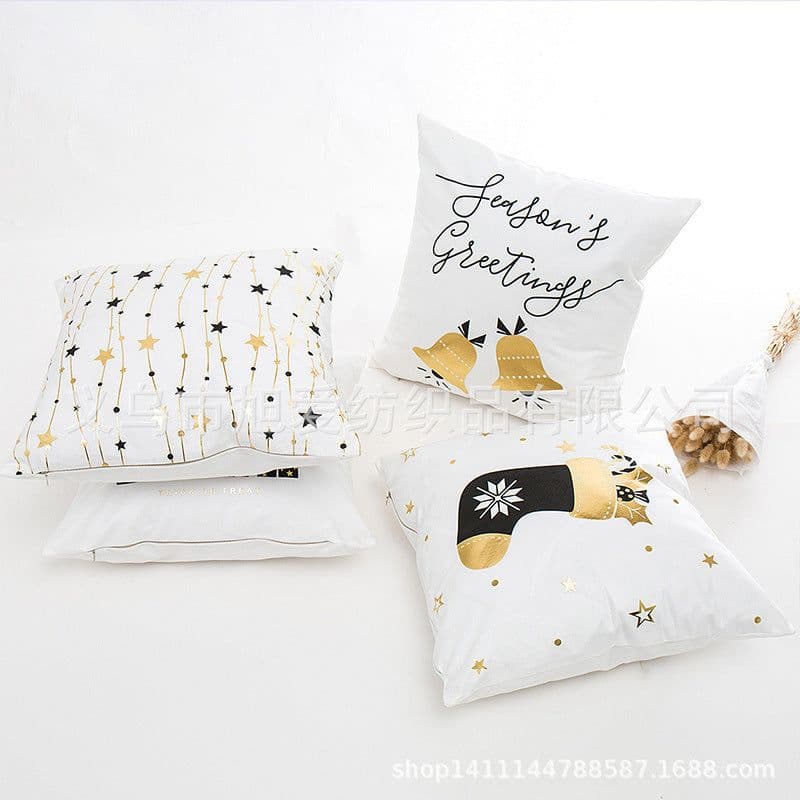 image-Christmas Star Cushion Cover Polyester 45x45cm Modern Simple