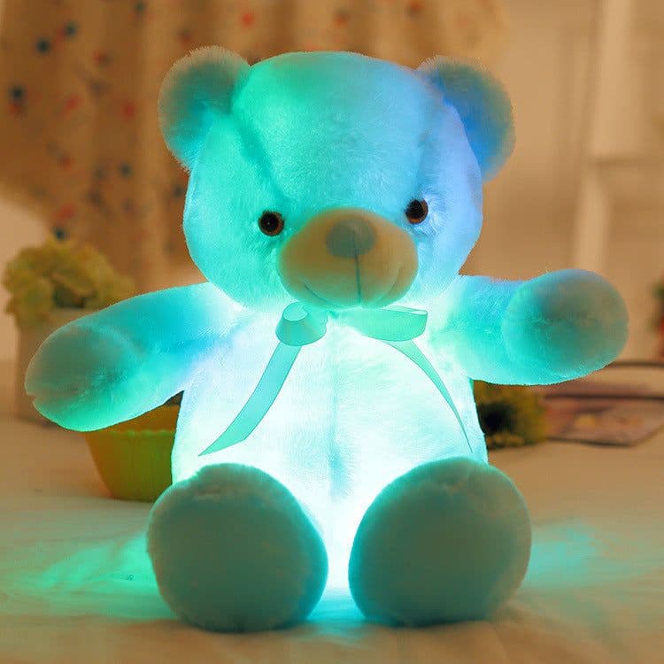 image-LED Light Up Plush Teddy Bear with Bow Tie 80cm Yellow