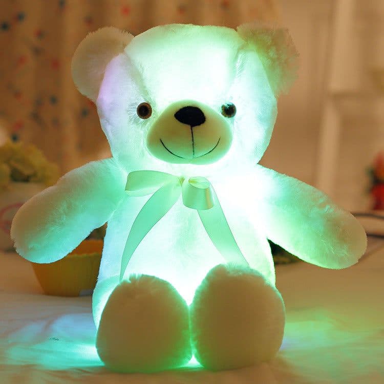 image-LED Light Up Plush Teddy Bear with Bow Tie 80cm Yellow