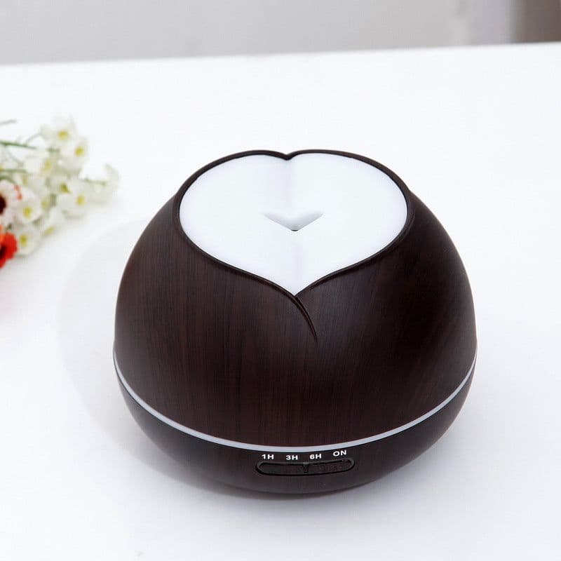 image-500ML Wood Grain Ultrasonic Aroma Diffuser Humidifier