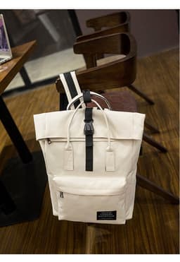 image-Canvas Backpack Convertible Shoulder Bag Travel School Bag