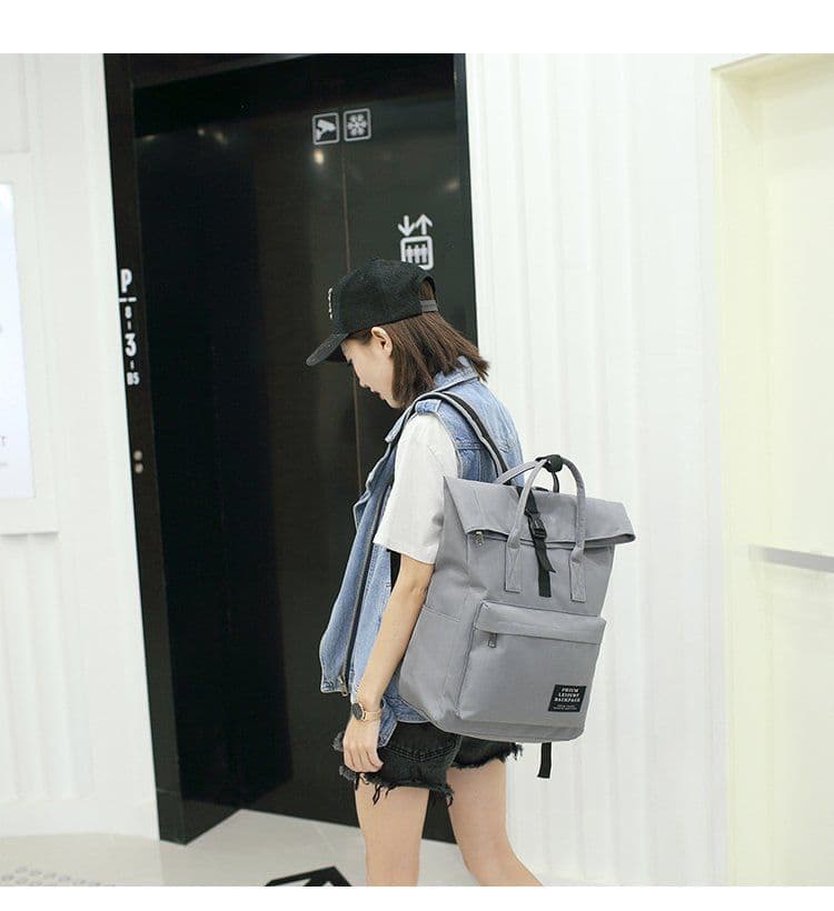 image-Canvas Backpack Convertible Shoulder Bag Travel School Bag