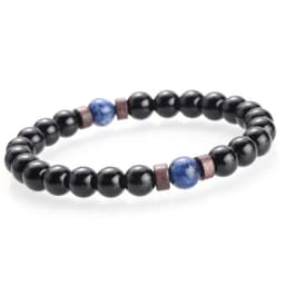 image-Men's Natural Stone Bead Bracelet with Lava Diffuser MYBR0146