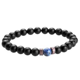 image-Men's Natural Stone Bead Bracelet with Lava Diffuser MYBR0146