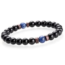 image-Men's Natural Stone Bead Bracelet with Lava Diffuser MYBR0146
