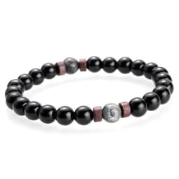 image-Men's Natural Stone Bead Bracelet with Lava Diffuser MYBR0146