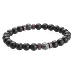 image-Men's Natural Stone Bead Bracelet with Lava Diffuser MYBR0146