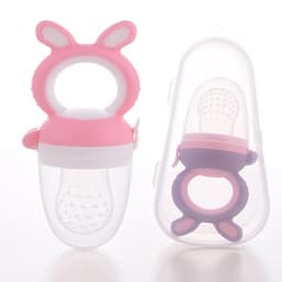 image-Baby Silicone Fruit Feeder Pacifier Mesh Net Bag 3+ Months