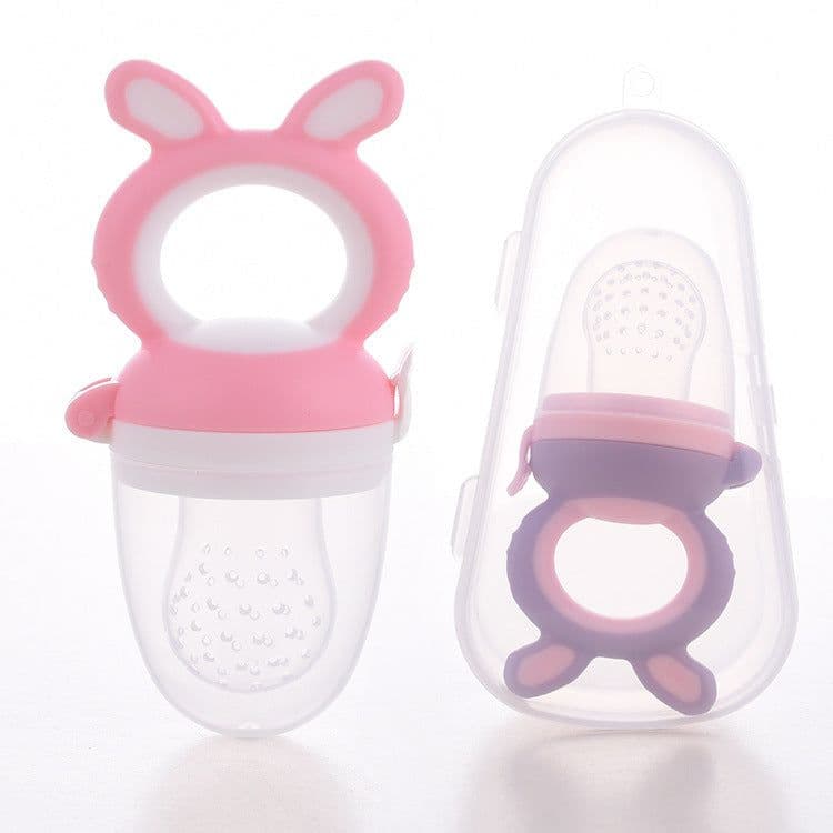 image-Baby Silicone Fruit Feeder Pacifier Mesh Net Bag 3+ Months