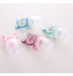 image-Baby Silicone Fruit Feeder Pacifier Mesh Net Bag 3+ Months