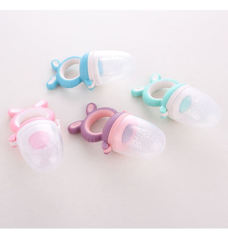 image-Baby Silicone Fruit Feeder Pacifier Mesh Net Bag 3+ Months