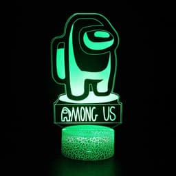 image-Among Us Gamepad 3D LED Night Light Remote Control Touch Desk Lamp