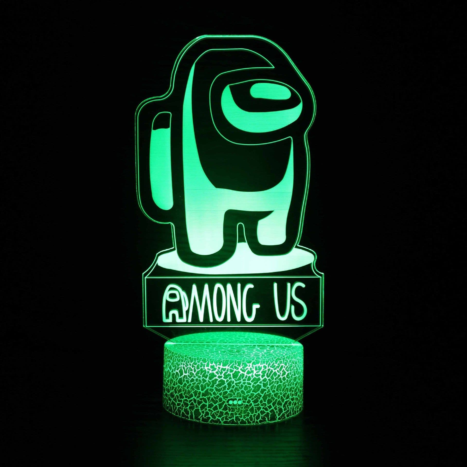 image-Among Us Gamepad 3D LED Night Light Remote Control Touch Desk Lamp