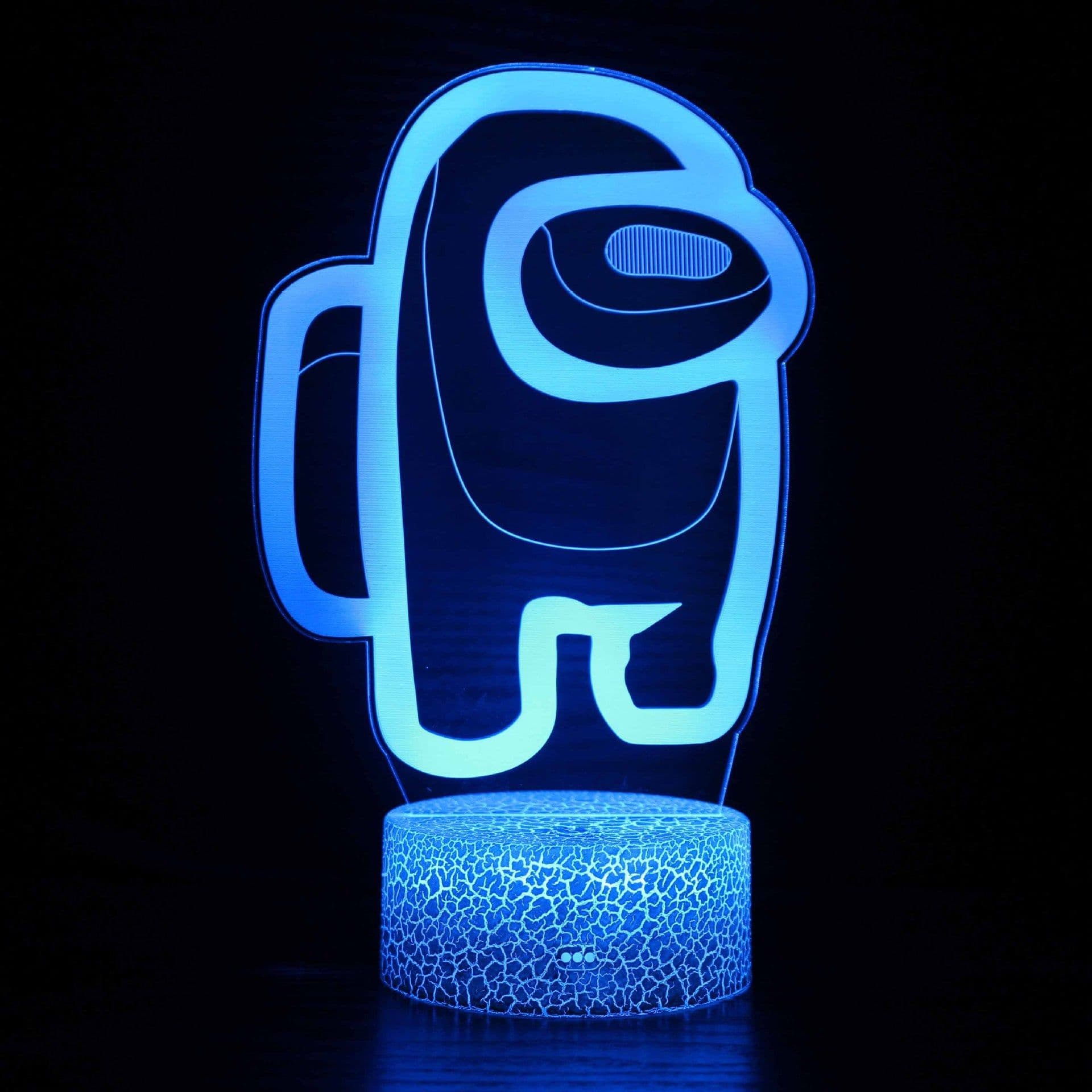 image-Among Us Gamepad 3D LED Night Light Remote Control Touch Desk Lamp