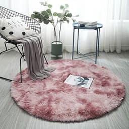 image-Nordic Tie-Dye Gradient Round Carpet Polyester Floor Mat