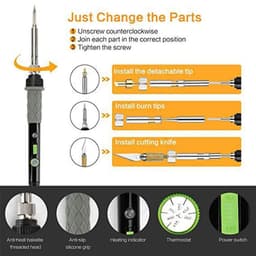image-60W Adjustable Temperature Soldering Iron Set 110V/220V 200-450°C