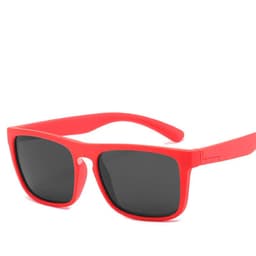 image-JUNYI Kids Square Polarized Sunglasses Silicone Frame R03