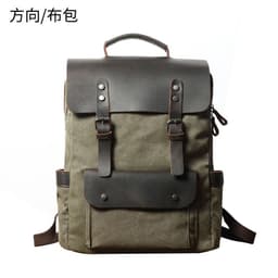 image-Canvas Backpack Retro Unisex College School Bag 20-35L Outdoor