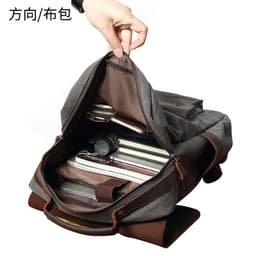 image-Canvas Backpack Retro Unisex College School Bag 20-35L Outdoor
