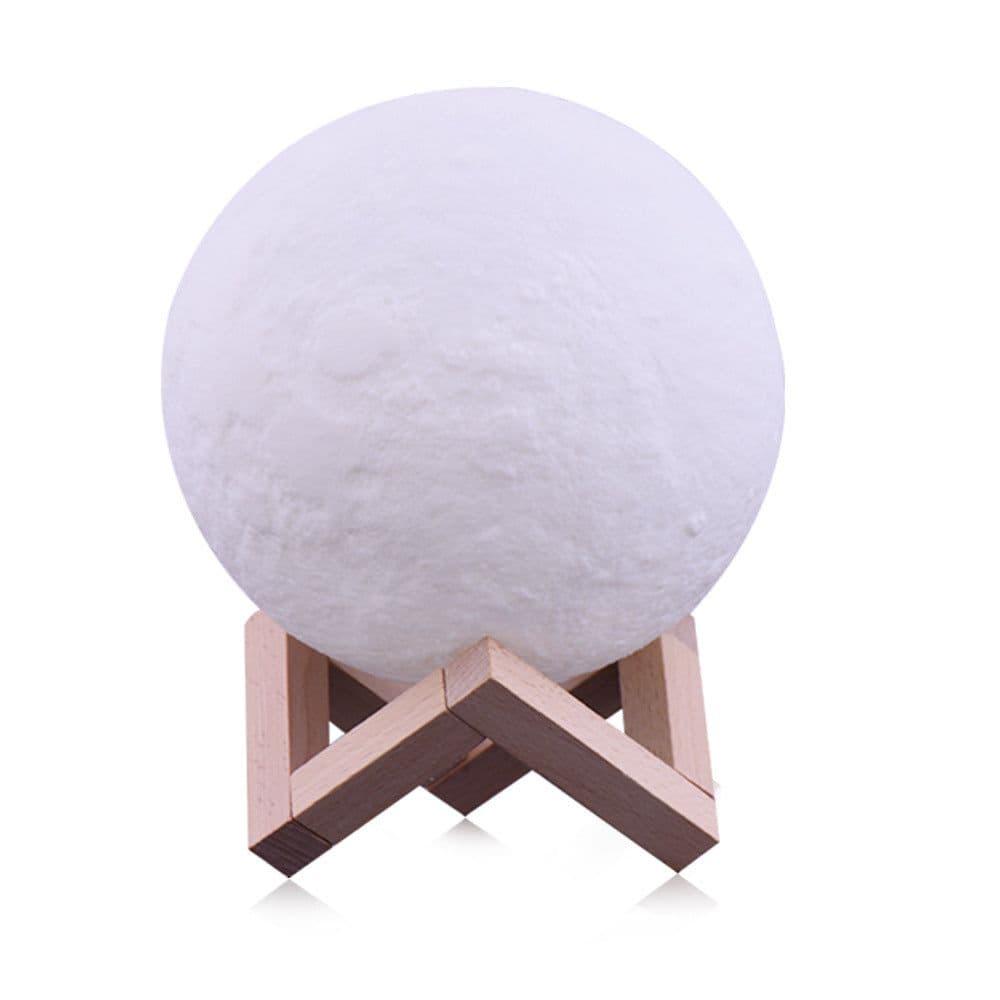 image-3D Printing Moon Light LED Night Lamp USB Touch Control Bedside