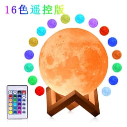 image-3D Printing Moon Light LED Night Lamp USB Touch Control Bedside
