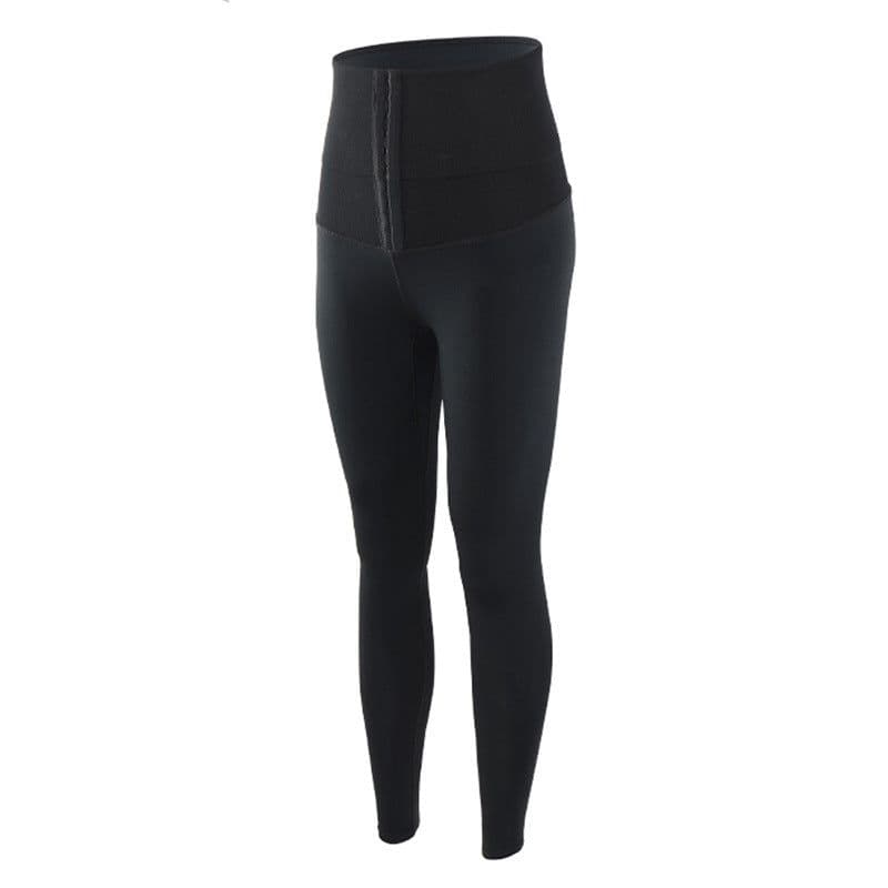image-Women's High Waist Fleece Lined Yoga Leggings Solid Color