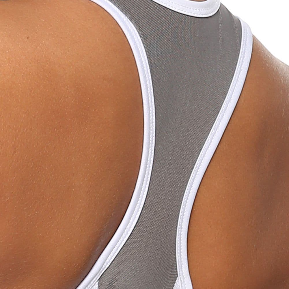 image-Women's Quick-Dry Mesh Back Sports Vest Polyester Workout Tank
