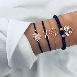 image-Women's Assorted Crystal Charm Bracelets Set - 30 Styles Mixed Alloy