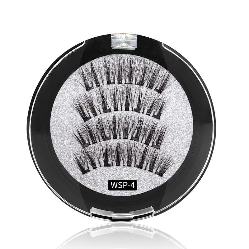 image-HUAPAN Magnetic False Eyelashes 3D Cross WSP-4