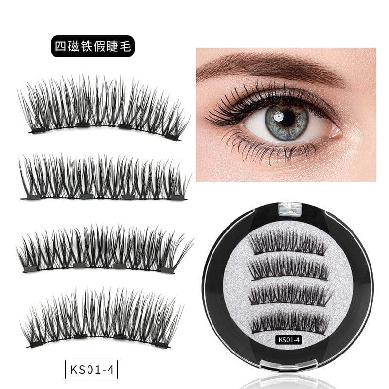 image-HUAPAN Magnetic False Eyelashes 3D Cross WSP-4