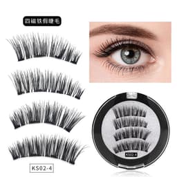 image-HUAPAN Magnetic False Eyelashes 3D Cross WSP-4